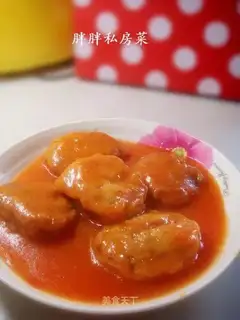 Lotus root box with tomato sauce
