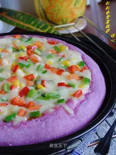 Purple potato pizza