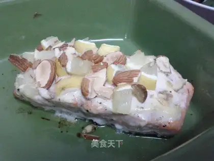 Roasted salmon with mayonnaise