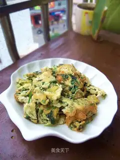 stir-fried goose eggs with cilantro