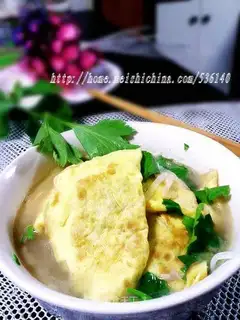 Shredded radish and egg corner