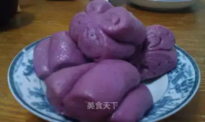 Purple sweet potato steamed buns