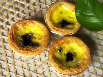 blueberry egg tarts