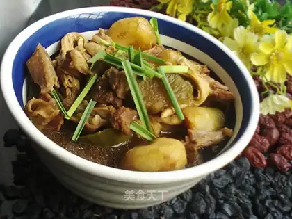 Sheep belly and tofu bamboo pot