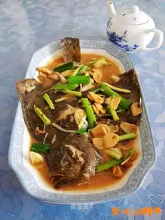 Garlic turbot