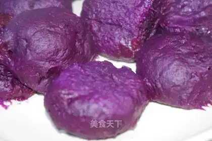 Purple potato meatballs