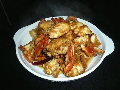 stir-fried frozen crab