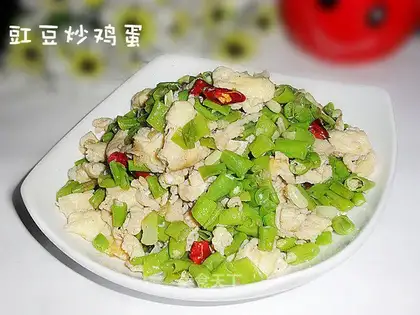 Scrambled eggs with cowpea