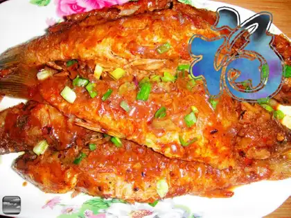 Braised yellow croaker with black bean sauce