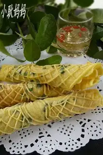 Shalloon-flavored salty egg roll