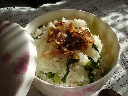 Rice with Scallion Sauce