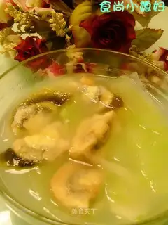 Cucumber and preserved egg soup