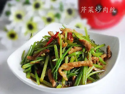 stir-fried shredded pork with celery