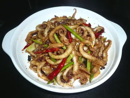 Spicy squid whiskers
