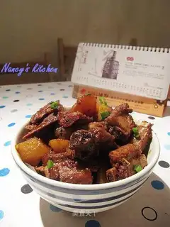 Roasted pork ribs with potatoes