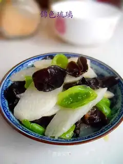 stir-fried fungus with yam