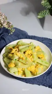 Eggs and fruit cucumber