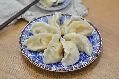 Egg pumpkin dumplings