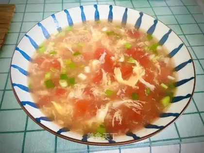Ketchup egg soup