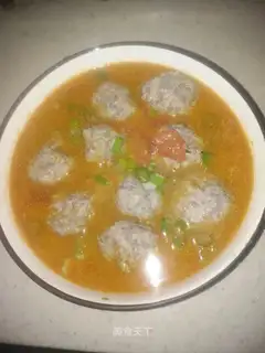 Tomato meatball soup