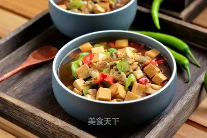 Spicy clams and tofu