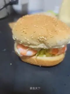A shrimp burger