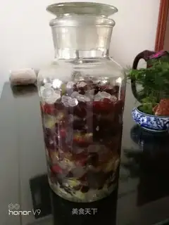Homemade rose wine