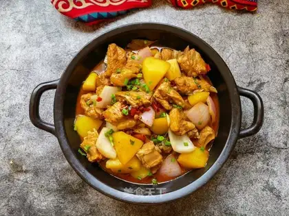 Onion potato stew ribs