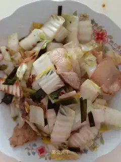 Five flowers and cabbage