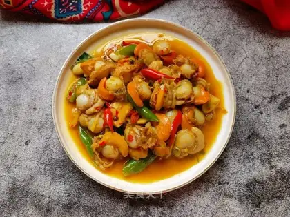 Cream pepper scallops