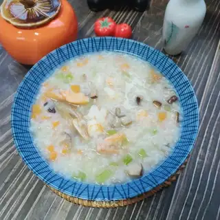 Shrimp and vegetable congee