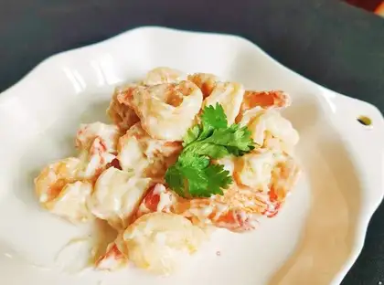 Mustard shrimp balls