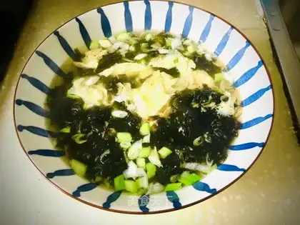 Purple egg soup