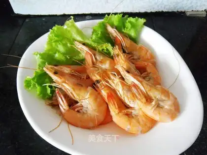 Shrimp burning in yellow