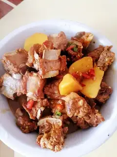 Potato burn ribs
