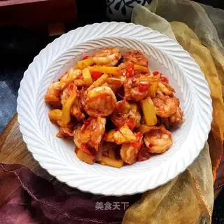 Pot potato shrimp
