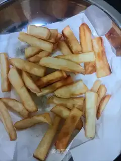 Red French fries with white hearts