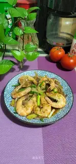 Black pepper onion shrimp