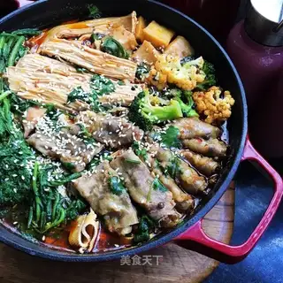 A spicy veal with a fat cow