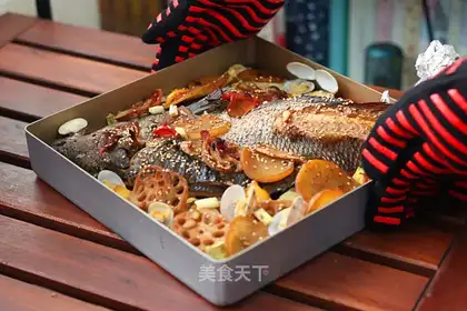 Homemade roasted fish