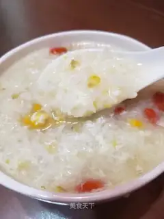 Corn egg porridge