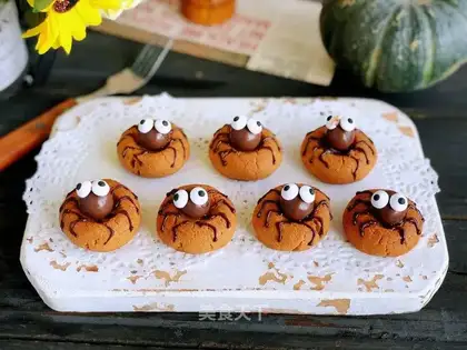 Halloween spider peanut soufflé