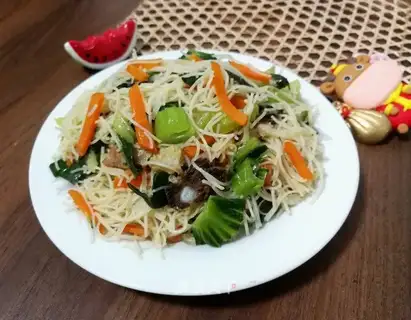 A green carrot and rice powder