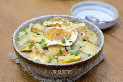 Bean tofu egg soup