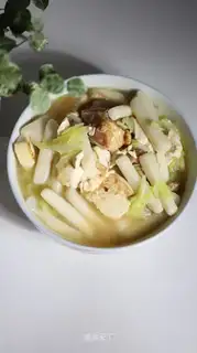 Tofu-cooked rice cake
