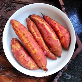 Scramble the sweet potatoes