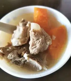 Pumpkin chop soup