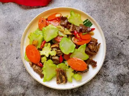 Carrot broccoli, orchid