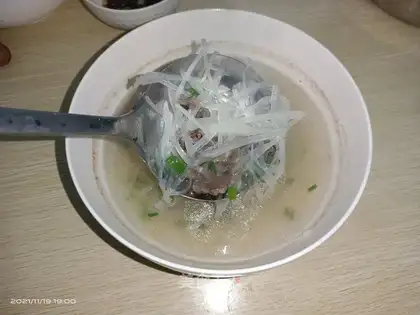 Roach beef soup