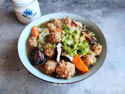 Meatball and cabbage